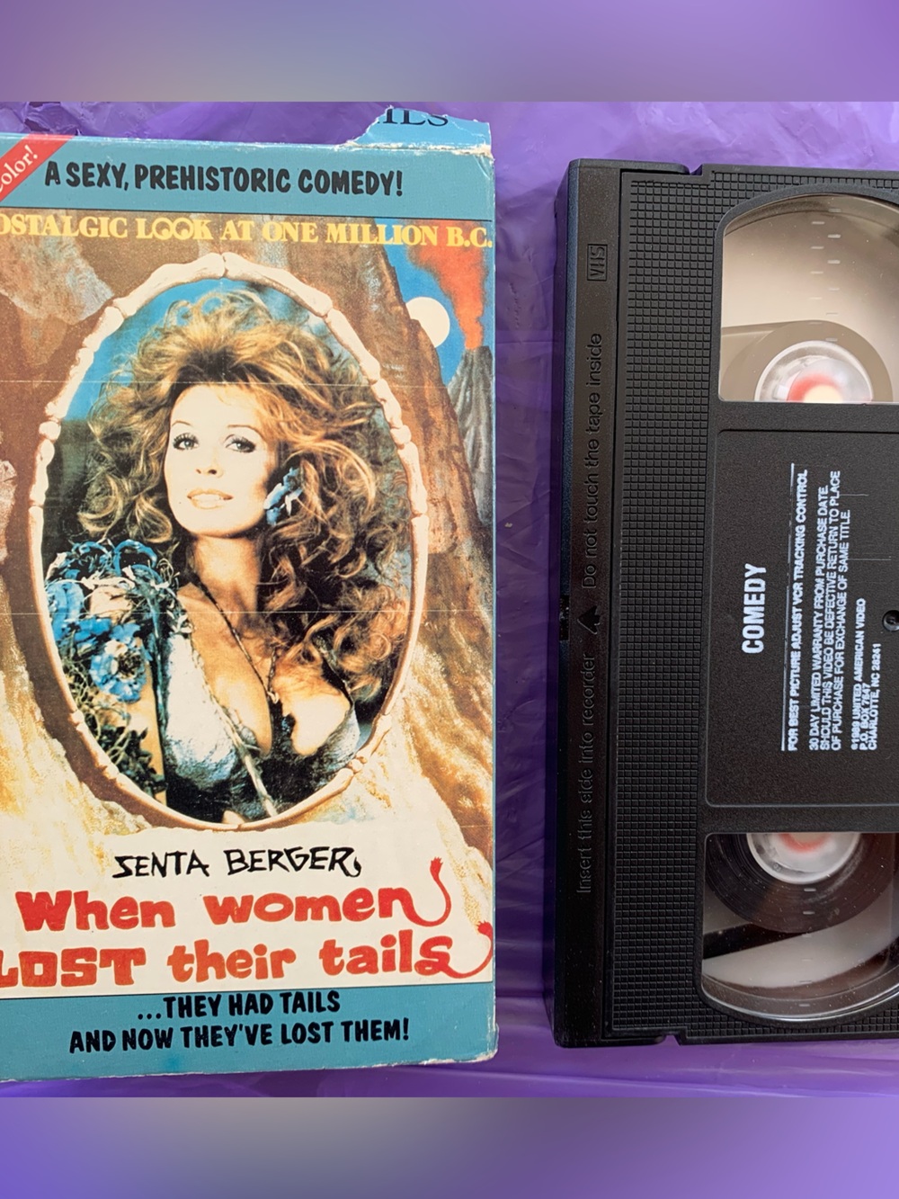 When Women Lost Their Tails VHS Movie - Comedy - Blue & Teal Artwork